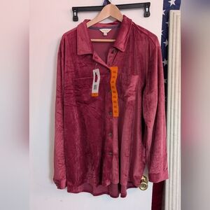 Weatherproof Women's Pink Button-Up Top